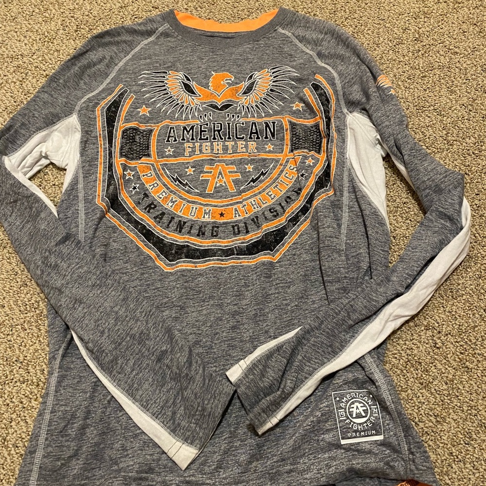 American fighter long sleeve shirt